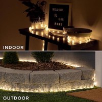 Ultrapro Led Rope Lights 25Ft Classic Clear Rope Warm White Light 3000K Indooroutdoor Flexible Linkable Durable Rope Lig