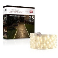 Ultrapro Led Rope Lights 25Ft Classic Clear Rope Warm White Light 3000K Indooroutdoor Flexible Linkable Durable Rope Lig