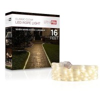 Ultrapro Led Rope Lights 16Ft Classic Clear Rope Warm White Light 3000K Indooroutdoor Flexible Linkable Durable Rope Lig