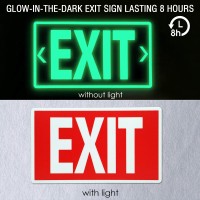 Exit Signs Glow In The Dark Exit Decals 3 Pack 12