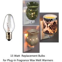 18-Pack Wax Warmer Bulbs, 15 Watt Wax Melt Warmer Light Bulbs For Scentsy Plug-In Nightlight Warmer Wax Diffuser And Candle Warmers,E12/120V Long Life Incandescent Bulbs