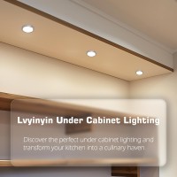 Lvyinyin Single Led Kitchen Under Cabinet Puck Light 120V Direct Wall Plug In Closet Cupboard Night Light Easy To Mount Inlin