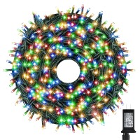 Xunxmas Bright Christmas Lights Outdoor 800 Led Christmas String Lights, 327Ft 8 Modes Timer Fairy Twinkle Tree Lights For Home, Party, Holiday, Indoor Xmas Decorations Multicolor