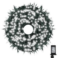 Xunxmas Bright Christmas Lights Outdoor 800 Led Christmas String Lights, 327Ft 8 Modes Timer Fairy Twinkle Tree Lights For Home, Party, Holiday, Indoor Xmas Decorations Cool White