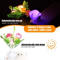 6 Pieces Mushroom Night Lights 7 Color Changing Plugin Light Sensor Wall Lamp Led Night Lights Sensor Wall Lamp For Adult Than