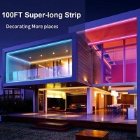 Dansny 100Ft/30M Led Strip Lights, Music Sync Color Changing Led Lights,40-Key Remote, App Controlled Light Strip, Perfect For Home,Bedroom,Room,Tv,Kitchen Decoration