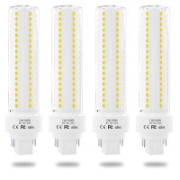 Lustaled Gx24Q/G24Q 4-Pin Base Light Bulbs, 12W Gx24 Led Pl Recessed Lights, Daylight 6000K 26W Cfl Replacement For Ceiling Light Downlight Wall Sconce, 4-Pack (Remove/Bypass The Ballast)