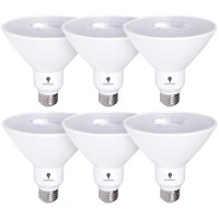 6 Pack High Power Outdoor Par38 17W 170Watt Equivalent 1700 Lumens Led Cool White Dimmable Flood Light Bulb Waterproof E26 5000K Daylight Bulbs - Security Backyard Garage Led Spotlight