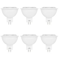 Sunlite 41573 Led Mr16 Reflector Spotlight Bulb, 7 Watts (50W Halogen Bulb Eq) 12V, 500 Lm, 90 Cri, Gu5.3 Bi-Pin Base, Dimmable, Title-20 Compliant, Ul & Energy Star, 5000K Daylight, 6 Pack