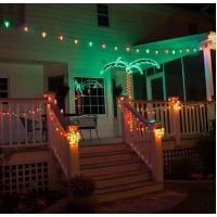 Romasaty Multicolored Chili Pepper Halloween String Lights136Ft Chili Pepper Cluster Lights With 35 Chili Pepper Bulbs For Ou