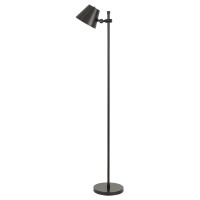 Emblaze your existing decor setting by bringing in this industrial style Floor Lamp which comes with integrated LED lighting and incorporates adjustable head Crafted from metal frame it is accented with a striking black tone finish