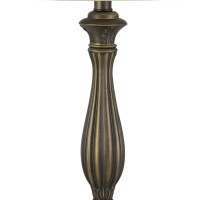 Emitting perfect royal appeal this table lamp brings the best of style and craftsmanship at one place The turned pedestal style body with carved accents adds a tint of regal look to it Silk fabric empire shade completes the look of the entire piece and ma