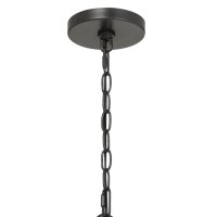 Design and decorate your ceiling with a classic piece of art this elegant Chandelier will enhance and set a relaxing atmosphere in your room It features a metal hanging frame and crossbar support with 4 glass shields and light fixtures which requires 4 Ed