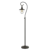 Place this sturdily constructed metal floor lamp atop the nightstand to adorn its beauty and also make the best use of it Replicating downbridge design it has scrolled design neck with cage design shade which compliments its construction This piece comes 