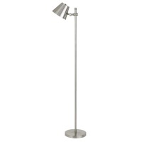 Emblaze your existing decor setting by bringing in this industrial style Floor Lamp which comes with integrated LED lighting and incorporates adjustable head Crafted from metal frame it is accented with a striking silver tone finish