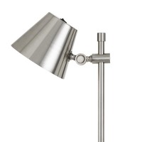 Emblaze your existing decor setting by bringing in this industrial style Floor Lamp which comes with integrated LED lighting and incorporates adjustable head Crafted from metal frame it is accented with a striking silver tone finish