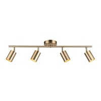 Globe Electric Pratt 4Light Track Lighting Matte Brass Gold