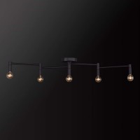 Globe Electric 59969 Tempo 5-Light Foldable Track Lighting, Matte Black