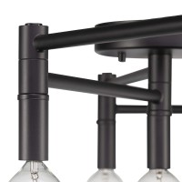 Globe Electric 59969 Tempo 5-Light Foldable Track Lighting, Matte Black