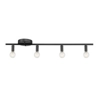 Globe Electric 59968 Monroe 4-Light Slim Profile Track Lighting, Matte Black