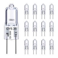 Gy635 Halogen Light Bulbs 12 Volt 50 Watt 12 Pack 2 Pin Gy635 Base Bulb Replacement T4 Tubular Jcd Type Bulb For Ceiling Lig