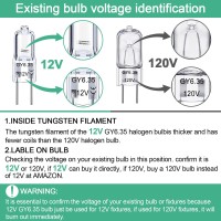 Gy635 Halogen Light Bulbs 12 Volt 50 Watt 12 Pack 2 Pin Gy635 Base Bulb Replacement T4 Tubular Jcd Type Bulb For Ceiling Lig