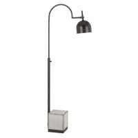 Benjara Bm233407 Downbridge Design Floor Lamp With Cement Block Base, Bronze