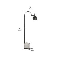 Benjara Bm233407 Downbridge Design Floor Lamp With Cement Block Base, Bronze