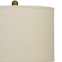 Benjara Bm233484 295 Ceramic Table Lamp With 3 Way Rotary, Gray And Gold