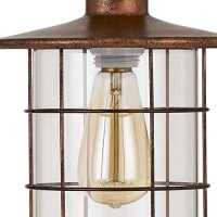 Benjara Bm233412 25 Inch Metal Downbridge Design Desk Lamp With Caged Shade, Bronze