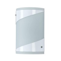 Benjara Bm233286 4 X 7.63 X 11.63 In. 18W Wall Lamp With Curved Frosted Glass Shade, White