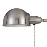 Benjara Bm233416 Adjustable Height Metal Desk Lamp With Dome Shade, Silver