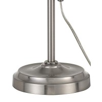 Benjara Bm233416 Adjustable Height Metal Desk Lamp With Dome Shade, Silver