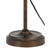 Benjara Bm233415 Adjustable Height Metal Desk Lamp With Dome Shade, Bronze