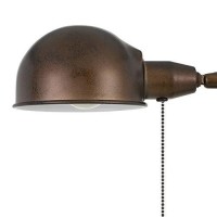 Benjara Bm233415 Adjustable Height Metal Desk Lamp With Dome Shade, Bronze