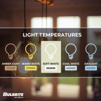 Bulbrite 8.5 Watt Dimmable Clear Filament St18 Medium (E26) Led Bulb - 850 Lumens, 3000K, And 90 Cri