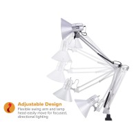 Bostitch Office Vlf100-Slv Swing Arm Desk Lamp With Clamp Mount, 36