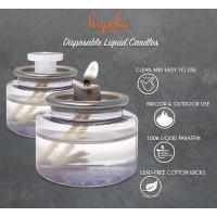 Hyoola Oil Candles - 8 Hour Liquid Candles - Disposable Liquid Paraffin Tea Lights - 24 Pack - For Restaurant Tables And Emergency Candles