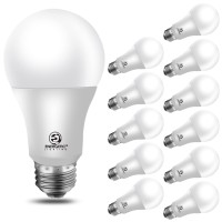 Energetic 12-Pack A19 Led Bulb 100W Daylight 5000K Dimmable Light Bulbs, 13.5W 1600Lm Cri80+, 15000Hrs, Ul Listed