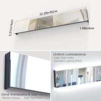 Tipace 32.3 Inch Indoor Modern Wall Sconce Interior Led Wall Light Up And Down Wall Mount Light With Mirror(White Light 5500K)