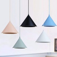 Ouued Nordic Pendant Lamp Light Chandelier Postmodern Minimalist Aluminum Creative Color Macaron Hanging Lighting Ceiling Lights For Dining Room, Living Bedroom, Bar Restaurant Coffee Shop, Led 24W Ba