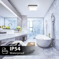 Imaihom Led Ceiling Light Fixtures, 24W 2100Lm Square Ceiling Light, 6000K Daylight White Ceiling Lamp, Ip54 Waterproof, Cri 90+ Flush Mount Ceiling Lights For Kitchen, Bathroom, Bedroom Hallway