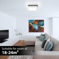 Imaihom Led Ceiling Light Fixtures, 24W 2100Lm Square Ceiling Light, 6000K Daylight White Ceiling Lamp, Ip54 Waterproof, Cri 90+ Flush Mount Ceiling Lights For Kitchen, Bathroom, Bedroom Hallway