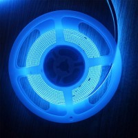 Kd-Tec 16.4Ft/5M Cob Flexible Led Strip Light Dc12V/24V 384Leds/M Bendable Tape (24V, Ice Blue) Led-Cob-384