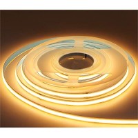 Kd-Tec 164Ft5M Cob Flexible Led Strip Light Dc12V24V 384Ledsm Bendable Tape (12V, Warm White)