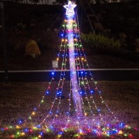 Puhong Christmas Decoration Outdoor Star String Lights 164Ft Christmas Tree Toppers Lights 320 Led 8 Memory Modes With 14 Lig