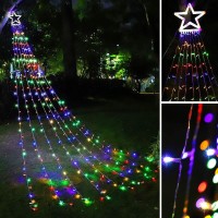 Puhong Christmas Decoration Outdoor Star String Lights 164Ft Christmas Tree Toppers Lights 320 Led 8 Memory Modes With 14 Lig