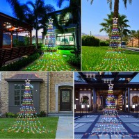 Puhong Christmas Decoration Outdoor Star String Lights 164Ft Christmas Tree Toppers Lights 320 Led 8 Memory Modes With 14 Lig