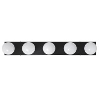 Design House 588582-Blk Contemporary Indoor Vanity Strip Light Dimmable For Bathroom Bedroom Powder Room, 5, Matte Black