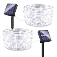 Solar Rope Lights Outdoor Led- 40Ft 100 Led Tube Light 8 Modes Solar Powered String Rope Lights Waterproof For Garden Patio Fence Balcony Yard Tree Decoration Lighting